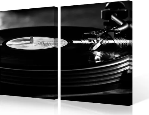 Vista 72 de Lienzo decorativo para pared, diseño de DJ Music Mixes the Track HD impreso en pinturas, 2 piezas, imágenes abstractas para sala de estar, obra