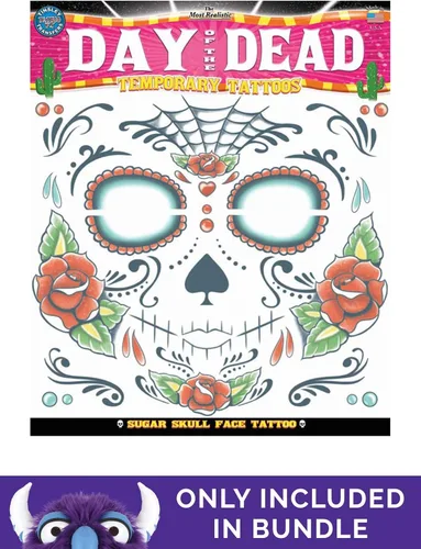 Vista 3 de Disfraz del Día de los Muertos para Mujer