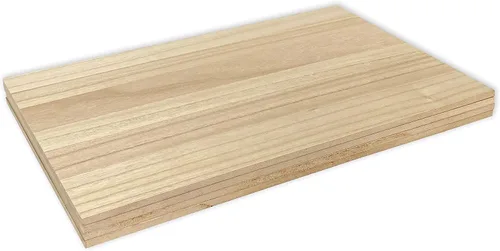 Vista 5 de Paquete de 4 tableros de madera de Paulownia de doble cara de MDF chapada, núcleo de MDF, 0.252 in 1/4 pulgadas, 10 x 16 pulgadas, tableros