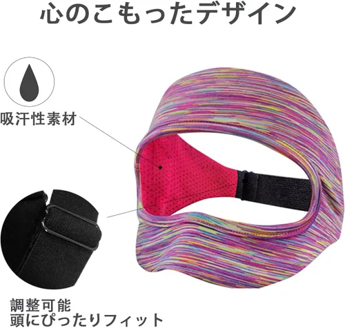 Vista 3 de 2 PCS VR Sweat Mask, Adjustable Face Cover Universal for Meta Quest 3 Headset, Adjustable Size VR Sweat Band, Gear, VR Workouts Sweat Band Washable