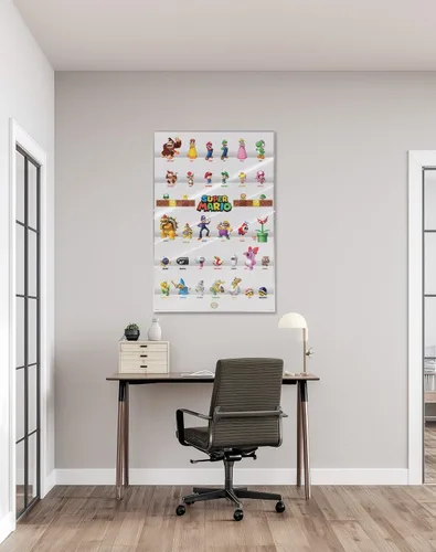 Vista 6 de Super Mario - Póster de videojuegos (Desfile de personajes - todos los personajes) (Tamaño: 24 x 36 pulgadas) (póster laminado)
