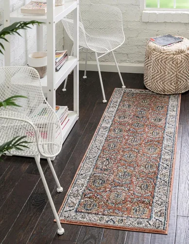 Vista 32 de Unique Loom Colección Nyla - Alfombra de área - Princesa (2 pies x 3 pies 1 pulgada, rectangular, rosa salmón/marrón)