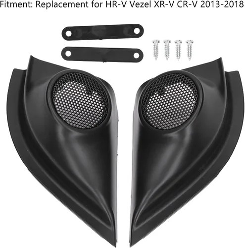 Vista 2 de Fydun 2 piezas de cubierta de tweeter para pilar de puerta de automóvil, panel de altavoz, adaptaciones de repuesto para HR‑V Vezel XR‑V CR‑V