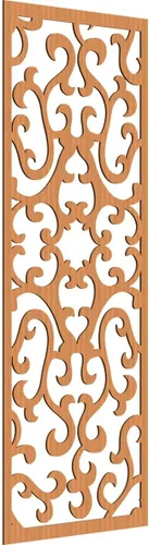 Vista 8 de 9 3/8 pulgadas de ancho x 24 3/8 pulgadas de alto x 1/4 de alto Smithfield paneles de pared de madera con calado, abedul