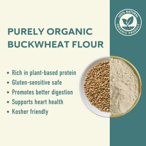 Vista 5 de Fairhaven Mill Harina de trigo sarraceno orgánico, 2 libras Grano entero, naturalmente sin gluten, certificado orgánico USDA, cultivado y molido