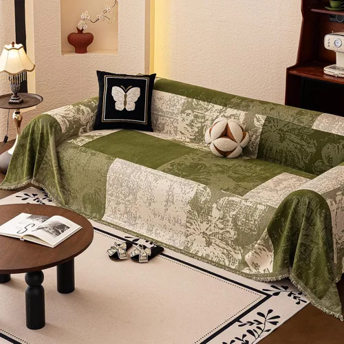 Vista 21 de HANDONTIME Funda para sofá para perros lavable con estampado floral de pájaros para sofás y sillones, funda de sofá negra con flores de jacquard