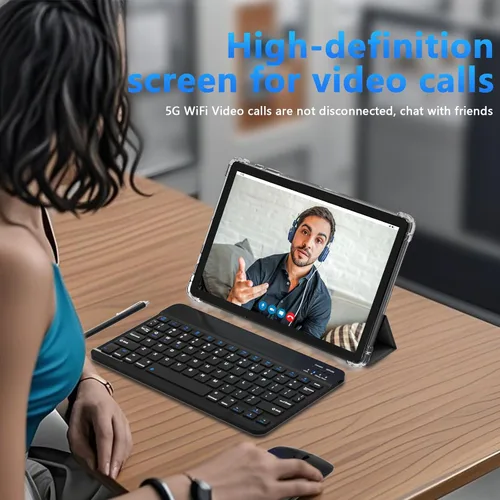 Vista 5 de Tableta de 11 pulgadas 2 en 1, 18GB + 128GB, Tableta Android 15, 1TB Expandible, Cámara de 13MP, Procesador Octa-Core 5G WiFi Batería de 8000MAH