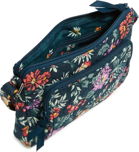 Vista 4 de Vera Bradley Bolso cruzado estilo hipster de algodón para mujer con protección RFID