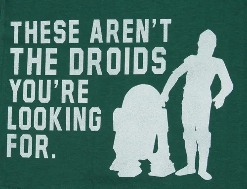 Vista 2 de Star Wars - Camiseta verde para niños con texto en inglés "These aren't the droids you're looking for Youth