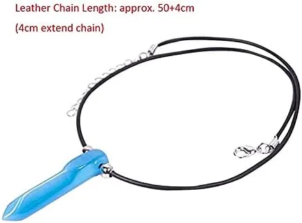 Vista 3 de Nuevo Tsunade Blue Charms Collar Colgante Halskette Anime Cosplay Accesorios