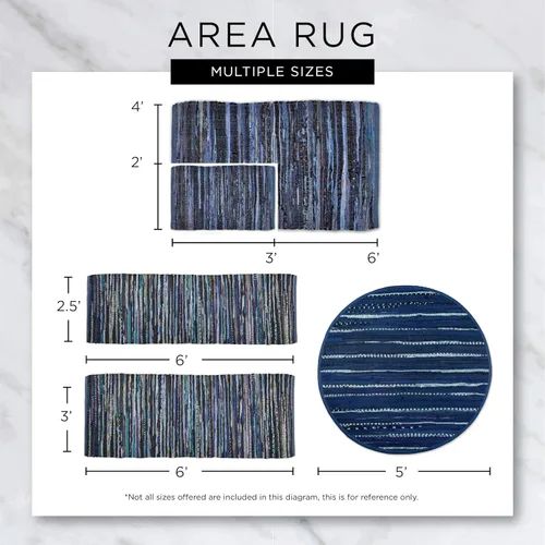 Vista 2 de DII Colección Woven Rugs Tejida a mano, 2x3', rayas Dobby de alcachofa