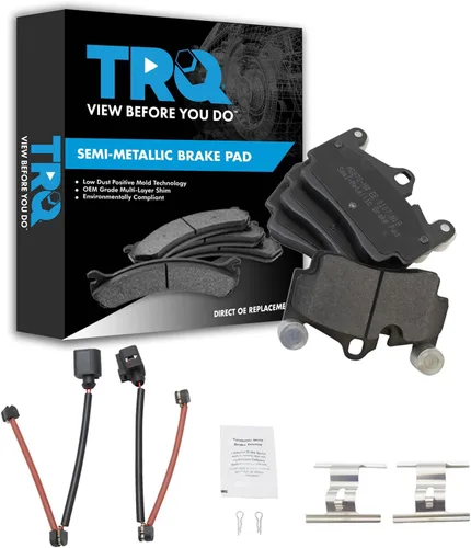 Vista 56 de TRQ Pastillas de freno delanteras semi metálicas compatibles con Ford Expedition 2018-2021 F-150 2018-2020 Lincoln Navigator 2018-2022