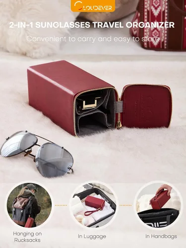 Vista 12 de Sunglasses Travel Case Organizer Hangable for Men Women, Eyeglasses Foldable Storage Organizer