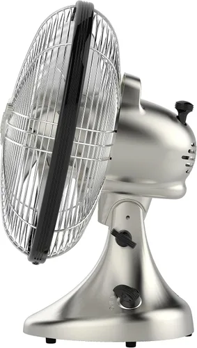 Vista 5 de Vornado Silver Swan - Ventilador oscilante vintage, níquel cepillado