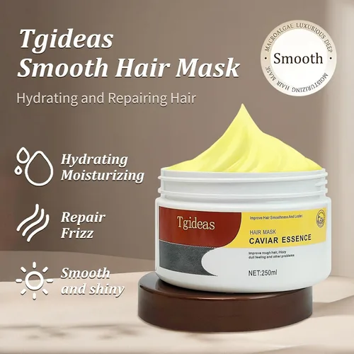 Vista 2 de Tgideas Mascarilla hidratante de colágeno para cabello seco dañado, tratamiento acondicionador de reparación profunda, mascarilla suave para todo