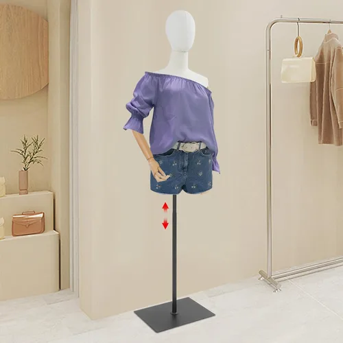 Vista 2 de Forma de vestido de torso de maniquí femenino, vestido de costura con brazos desmontables modelo M-annequin, exhibición de maniquí con base