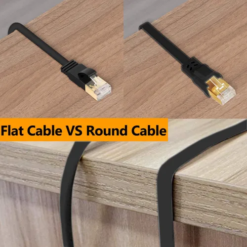 Vista 6 de Jadaol Cable Ethernet Cat 8 de 1.5 pies, 40 Gbps 2000 MHz, cable de conexión LAN RJ45 S/FTP, cable de red Cat8 de alta velocidad para enrutador