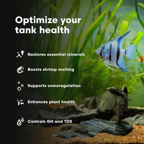 Vista 4 de Brightwell Aquatics Caridina GH+ Suplemento mineral restaura el sodio de calcio, magnesio y potasio en agua suave RO/DI para la cría de camarones