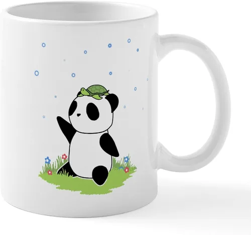 Vista 57 de CafePress Turtle And Panda - Taza de café de cerámica de 11 oz (11.0 fl oz)