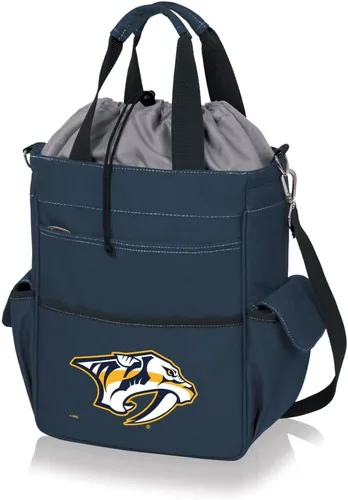 Vista 28 de PICNIC TIME NHL - Bolsa de mano unisex para adultos NHL Activo Negro con detalles grises.