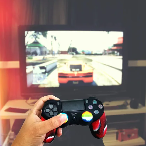 Vista 4 de Cubierta de silicona para controlador Ps4 SlimPro DualShock