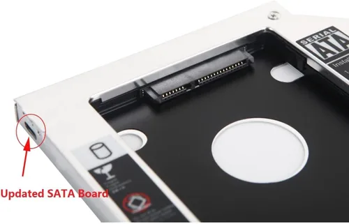 Vista 3 de 2ª SATA HDD SSD Disco Duro DVD CD ROM Óptico SuperDrive Caddy Marco para Unibody MacBook / MacBook Pro 13 15 17 Early Mid Finales de 2008 2009 2010
