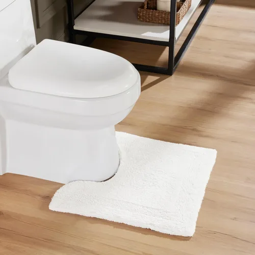 Vista 396 de Better Trends - Juego de 2 alfombras de baño 100% algodón, extra suaves, con borlas, de 17" x 24", alfombra de baño superabsorbente y reversible