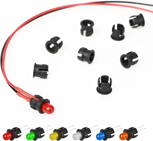 Vista 28 de 100 diodos LED RGB de 0.118 in, cátodo común, orificio pasante