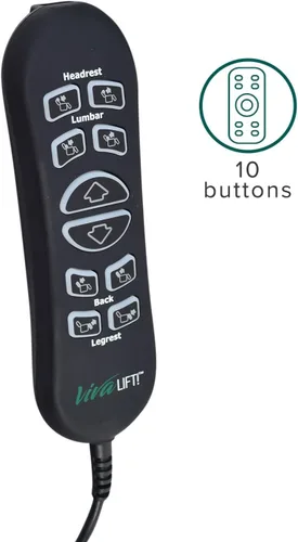 Vista 6 de AlveyTech Control remoto de repuesto de 10 botones y 5 pines para silla elevadora Pride VivaLift (versión estándar y temprana Viva Lift 2)