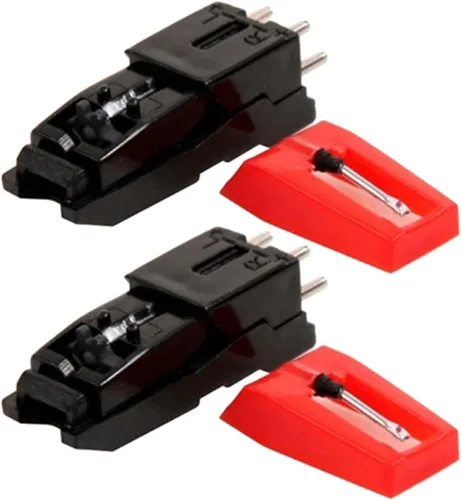 Vista 5 de ERINGOGO Aguja de repuesto para tocadiscos, 45 unidades, adaptador de disco, accesorios para tocadiscos de tinta, tocadiscos, aguja, tocadiscos
