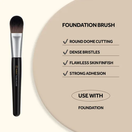 Vista 2 de STUDIO17 Brocha de base para maquillaje líquido Brocha de maquillaje coreana con cerdas sintéticas ultrasuaves