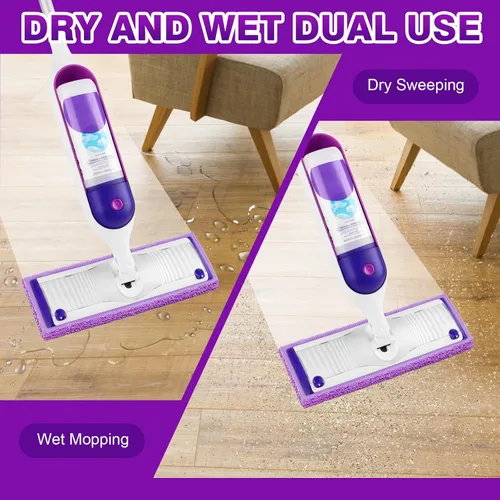 Vista 4 de HOMEXCEL Almohadillas de microfibra reutilizables para mopa Swiffer PowerMop, repuestos de almohadillas Power Mop para trapeador de spray