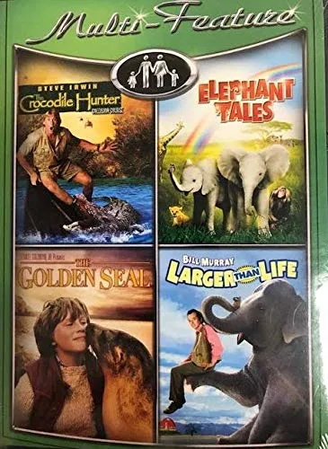 Vista 2 de The Crocodile Hunter Collision Course (DVD, 2002, Steve Irwin) + 3 Bonus MGM Animal Movies Elephant Tales The Golden Seal Larger Than Life