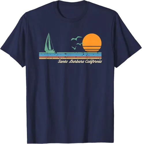 Vista 7 de Camiseta Santa Barbara California, Negro, S