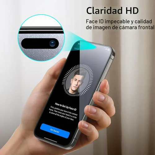 Vista 7 de ESR 3+2 Pack para iPhone 15 Plus Protector de pantalla, Alinear Marco
