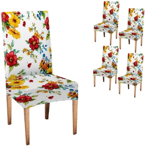 Vista 29 de CAPSCEOLL Fundas para sillas Parsons de elastano, súper ajuste, extraíbles y lavables, para sillas de cocina, fundas protectoras para comedor