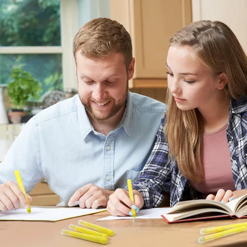 Vista 5 de feela Paquete de 12 marcadores de gel amarillo para la Biblia, marcadores de diario, no se traspasa para resaltar diario, escuela, oficina