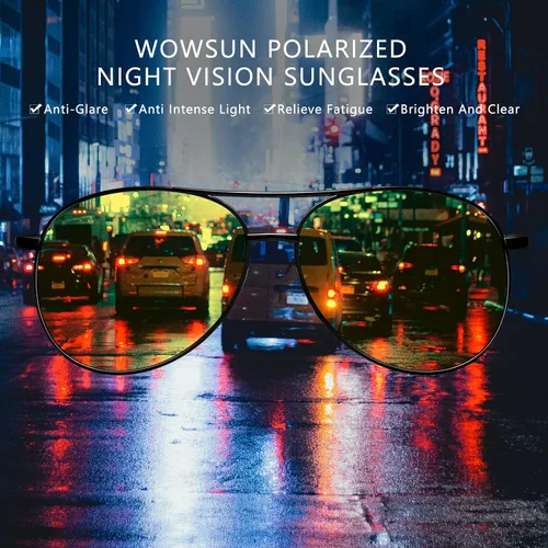 Vista 3 de WOWSUN Polarized Aviator Sunglasses for Men