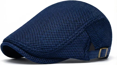 Vista 17 de Sombrero de malla para hombre, transpirable, para verano, boina, Gatsby, hiedra, gorra de conducción, gorra de golf ajustable
