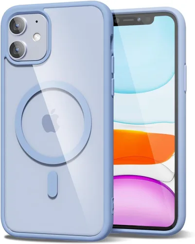 Vista 118 de oakxco Funda magnética transparente compatible con Magsafe, bonita funda delgada y transparente de poliuretano termoplástico no amarillenta, carcasa