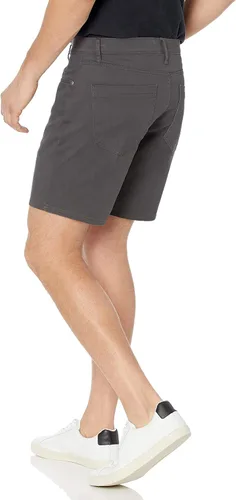 Vista 2 de Tienda Essentials Pantalones cortos de ajuste recto con entrepierna elástica de 7 pulgadas para hombre