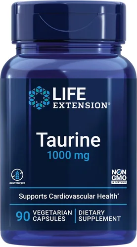 Vista 5 de Life Extension Glicina 1000 mg, Promueve la Relajación y el Sueño Saludable & Taurina, Suplemento de Aminoácido de Taurina Pura, Salud del Corazón