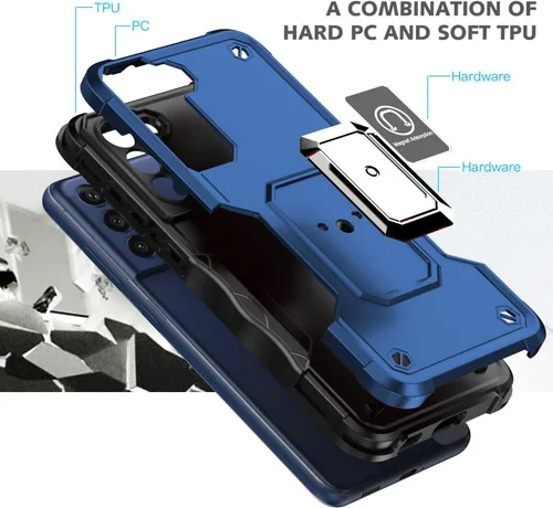 Vista 4 de Asuwish Funda de teléfono para Samsung Galaxy S21 Plus Glaxay S21+ 5G con cubierta protectora de pantalla y soporte de anillo híbrido resistente