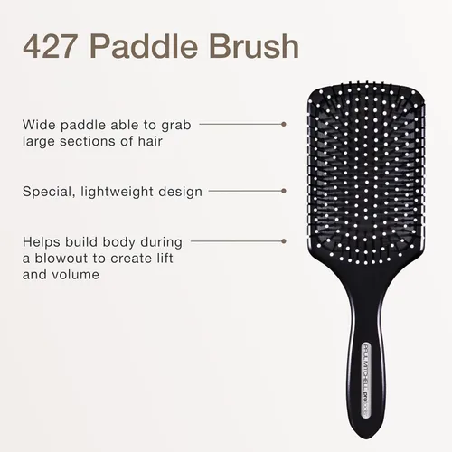 Vista 2 de Paul Mitchell Pro Tools 427 - Cepillo de paleta para secado con soplado + alisado de cabello largo o grueso