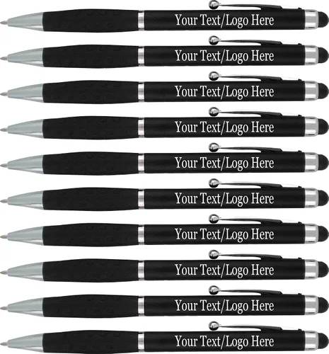 Vista 12 de SyPen Bolígrafos personalizados con nombre o logotipo, paquete de 300 bolígrafos personalizados para negocios, combo de bolígrafo y lápiz óptico