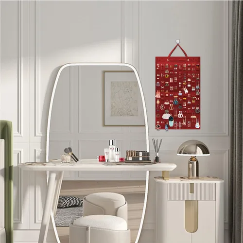 Vista 5 de Nesyd Organizador de aretes de pared, soporte para aretes colgantes con capacidad para hasta 300 pares, organizador de aretes de tuerca de gran