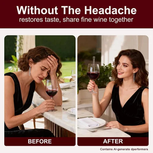 Vista 5 de Filtro de varitas de vino, elimina sulfitos e histaminas: puede reducir y aliviar las alergias y sensibilidades al vino, purificador para restaurar