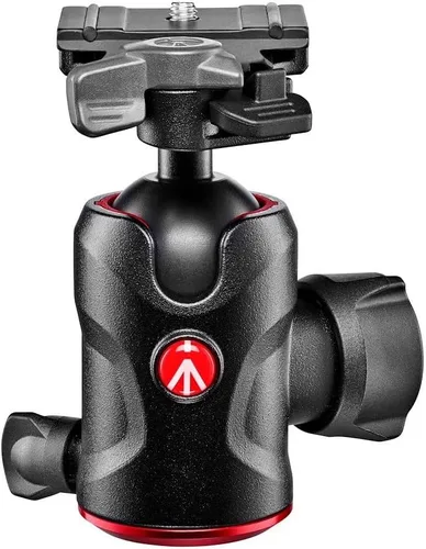 Vista 9 de Manfrotto Cabezal de bola central 490, para trípodes de cámara, cabezal de bola fluida para trípodes ergonómicos y funcionales, estabilizador