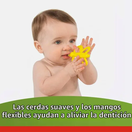 Vista 4 de Colgate Cepillo de dientes y mordedor para bebés, sin BPA, 2
