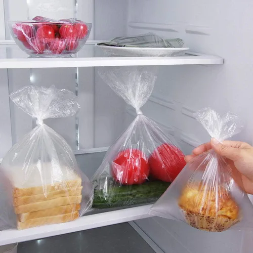 Vista 3 de 3 rollos de bolsas de plástico desechables para almacenamiento de alimentos - 3 tamaños - 240 bolsas